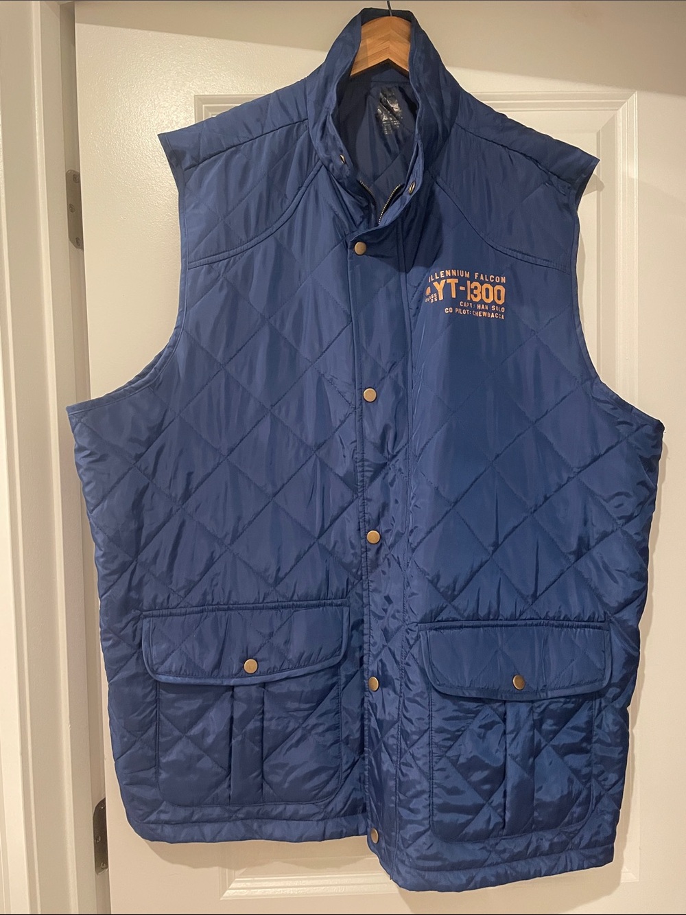 Disney Parks Star Wars Han Solo Millennium Falcon quilted puffer vest vest xxl